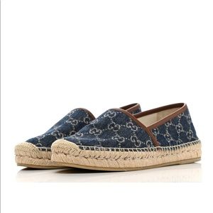 Gucci denim monogram espadrilles 39.5